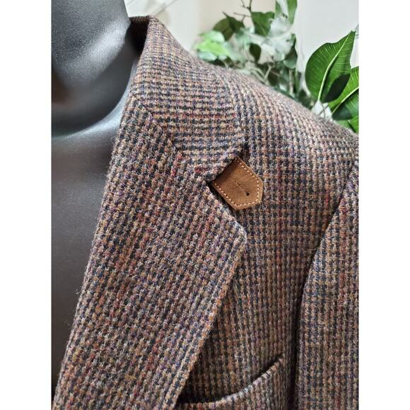 Arnold Palmer Men Brown Wool Single Breasted Long Sleeve Two Buttons Coat 42L - Picture 5 of 12